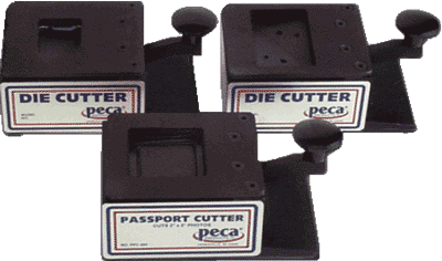 Photo die cutters for passports & visas